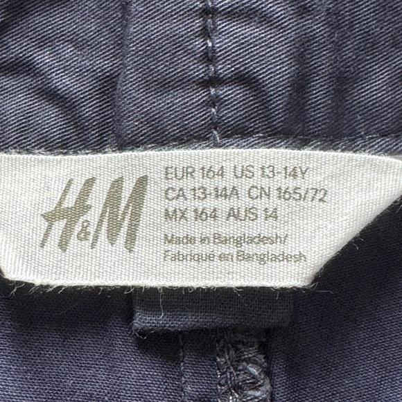 H&M Navy Blue Shorts- Boys Size 13/14 - Picture 5 of 13